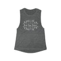 White Font - Read. Run. Repeat. Women's Muscle Tank
