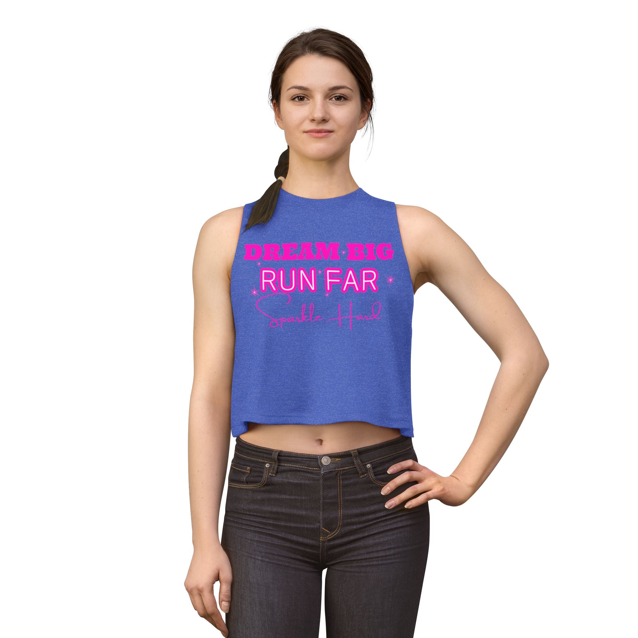 Dream Big Run Long Sparkle Hard Women's Crop Top