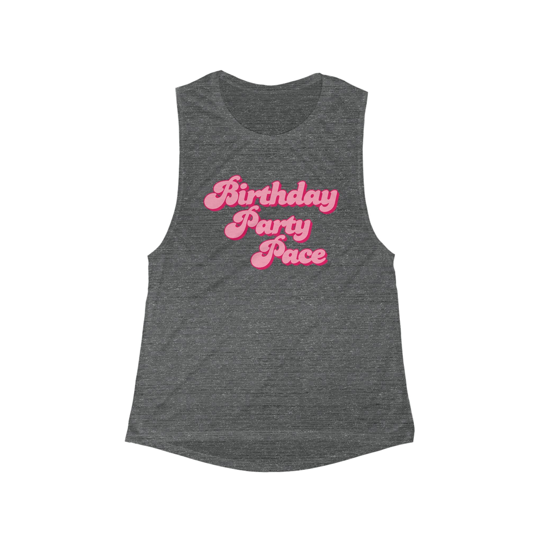 Birthday Party Pace Flowy Scoop Muscle Tank