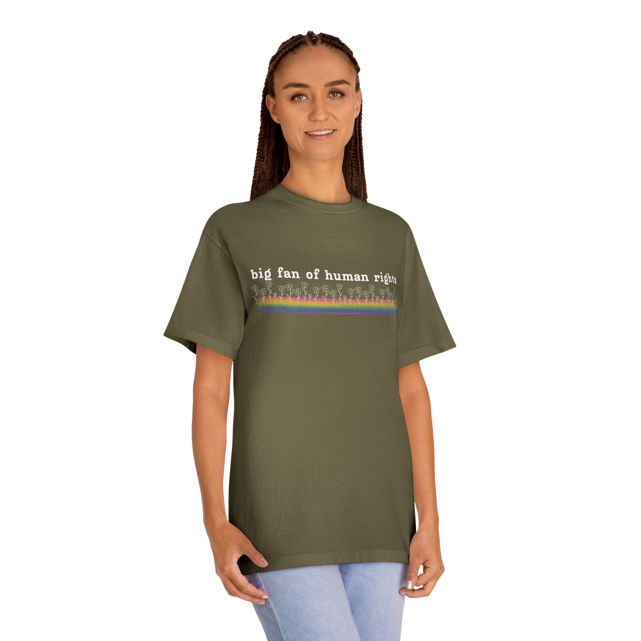 White Font - Big fan of Human Rights - Unisex Classic Tee