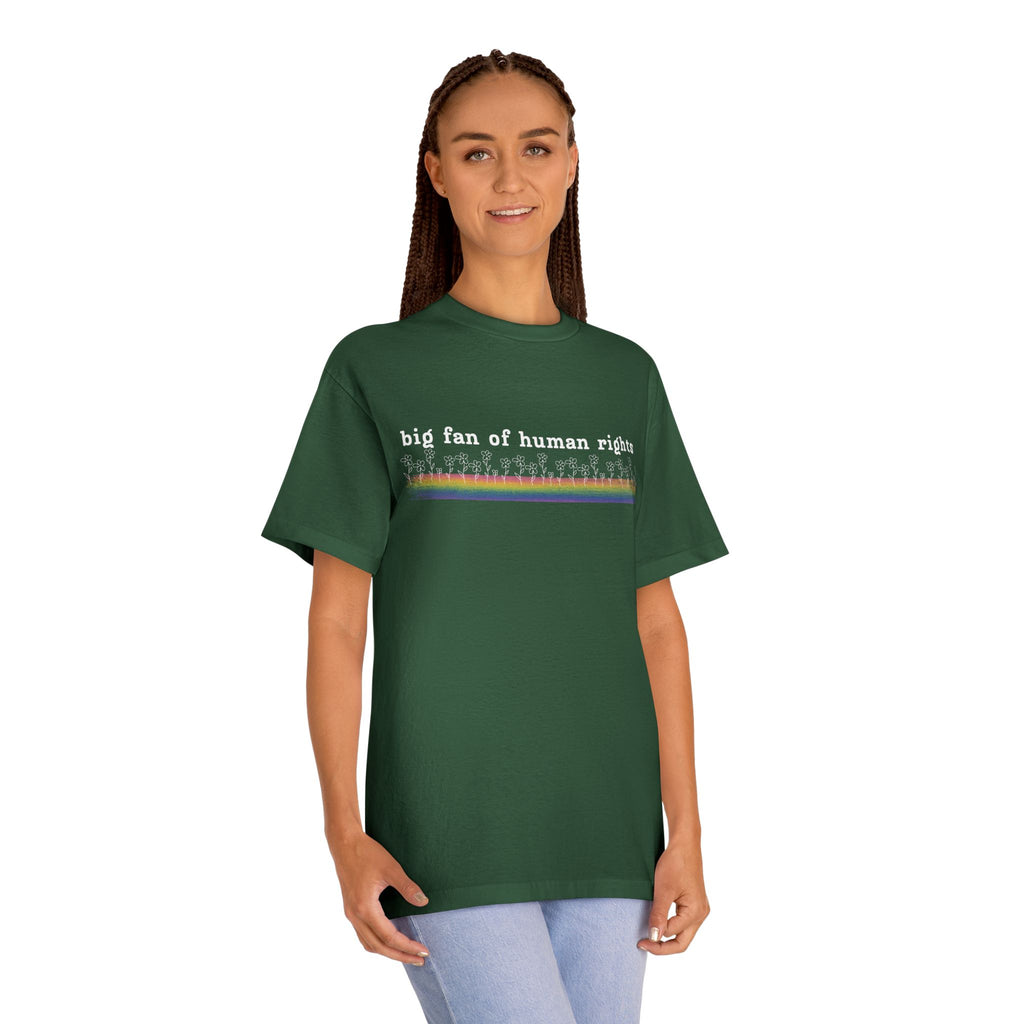 White Font - Big fan of Human Rights - Unisex Classic Tee