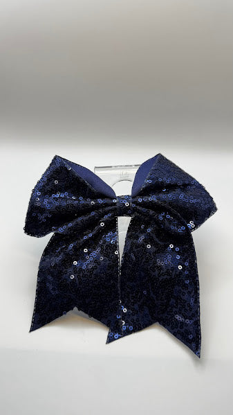 7" Glitter Hair Bow (with ponytail holder)