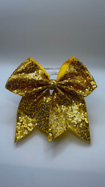 7" Glitter Hair Bow (with ponytail holder)
