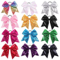 7" Glitter Hair Bow (with ponytail holder)
