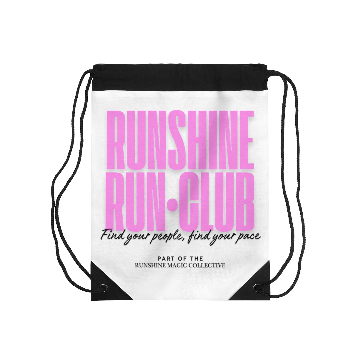 Run Club Gear Check Drawstring Bag