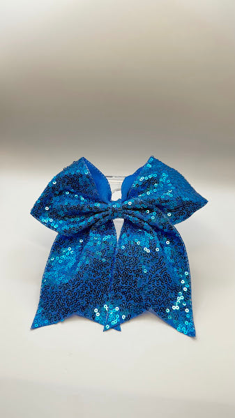 7" Glitter Hair Bow (with ponytail holder)